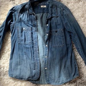 Lightly worn Madewell denim top